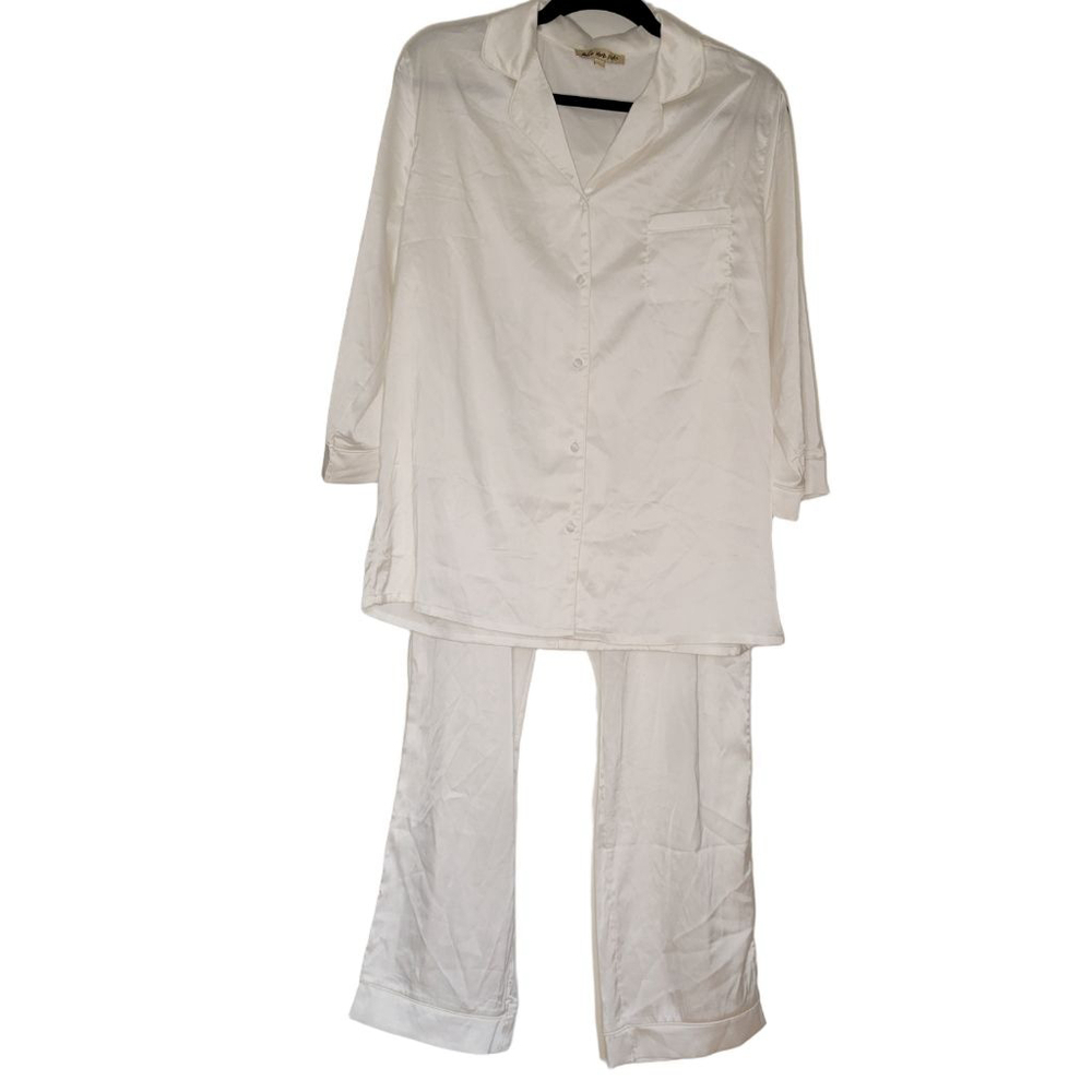 Women's Belle Vere Notte White Pajama Set Large